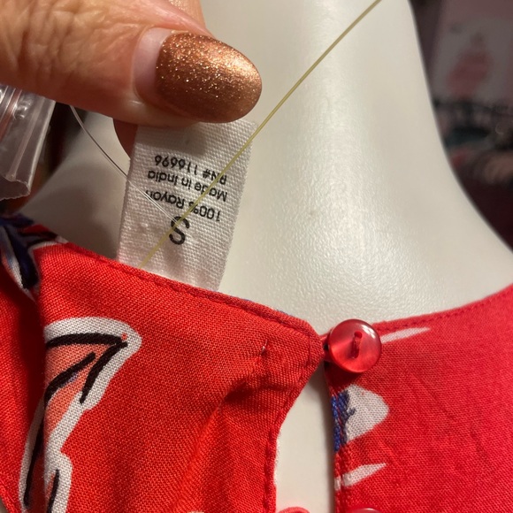 NWT Japna Red and Blue Maxi Dress with Elegant Design - Picture 4 of 9